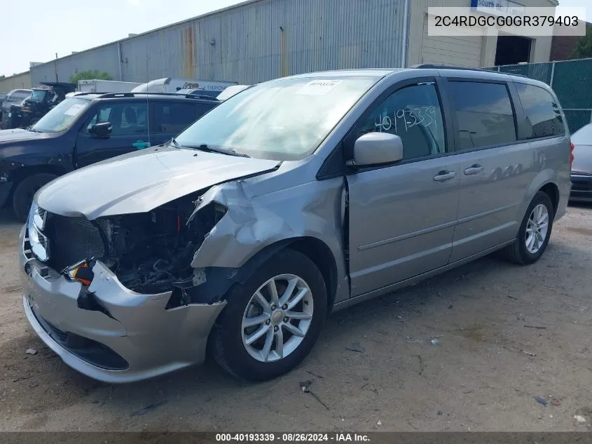 2C4RDGCG0GR379403 2016 Dodge Grand Caravan Sxt