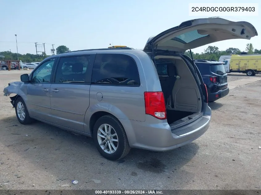 2C4RDGCG0GR379403 2016 Dodge Grand Caravan Sxt