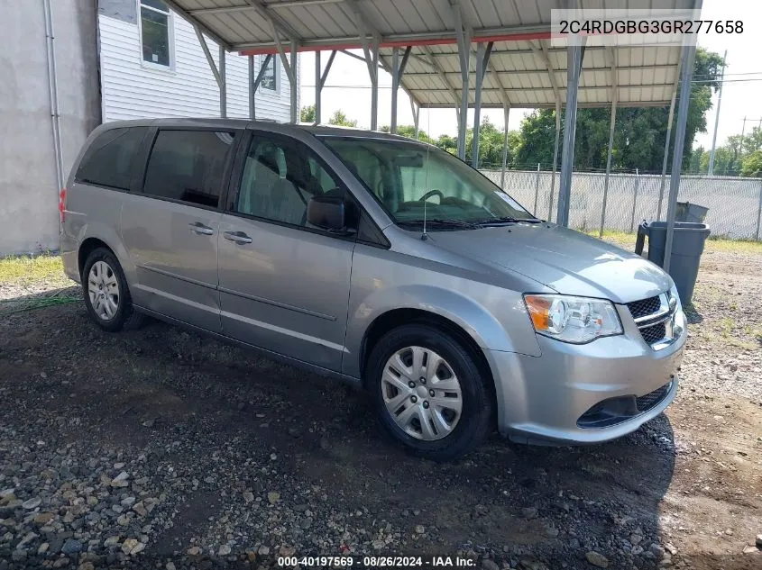 2C4RDGBG3GR277658 2016 Dodge Grand Caravan Se