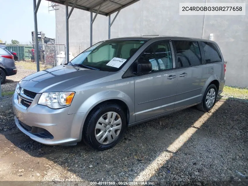 2C4RDGBG3GR277658 2016 Dodge Grand Caravan Se