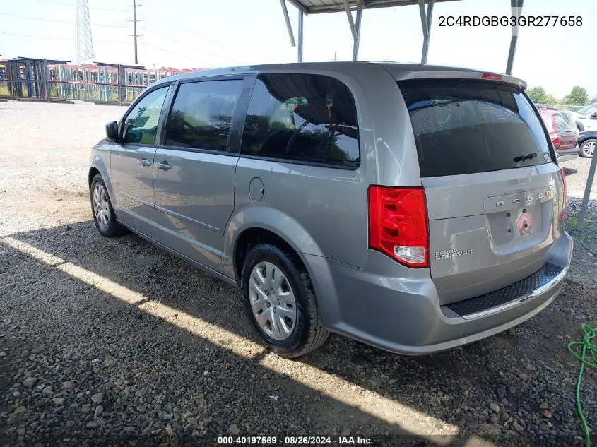 2C4RDGBG3GR277658 2016 Dodge Grand Caravan Se