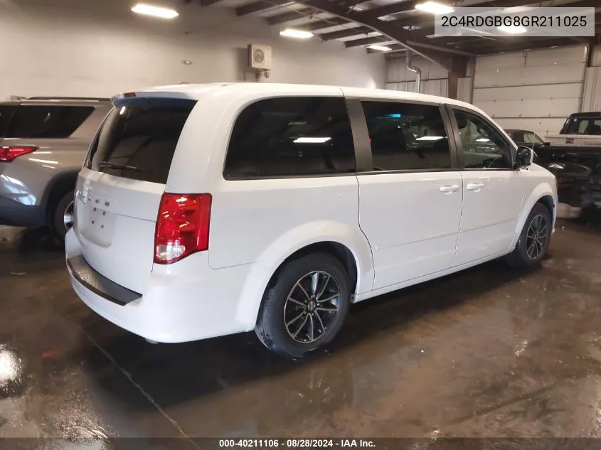 2C4RDGBG8GR211025 2016 Dodge Grand Caravan Se Plus