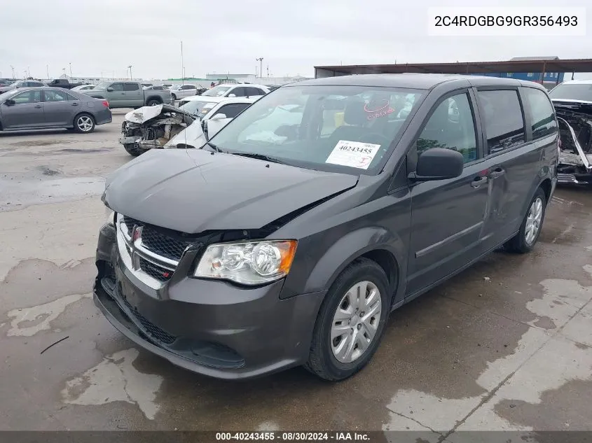 2C4RDGBG9GR356493 2016 Dodge Grand Caravan American Value Pkg