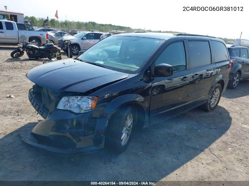 2C4RDGCG6GR381012 2016 Dodge Grand Caravan Sxt