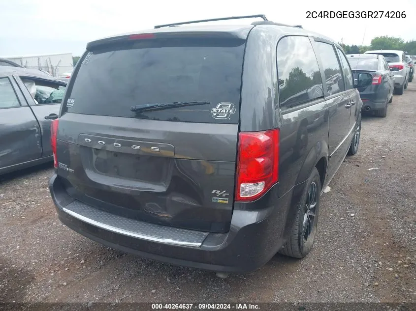 2C4RDGEG3GR274206 2016 Dodge Grand Caravan R/T