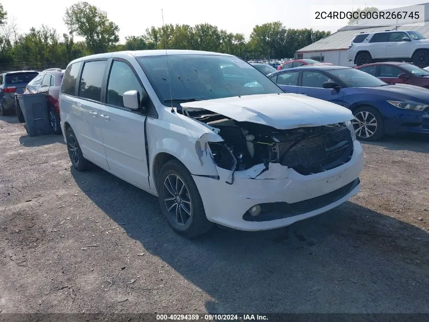 2C4RDGCG0GR266745 2016 Dodge Grand Caravan Sxt