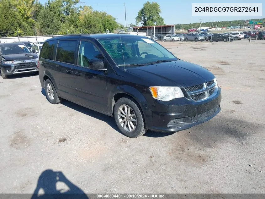 2016 Dodge Grand Caravan Sxt VIN: 2C4RDGCG7GR272641 Lot: 40304401