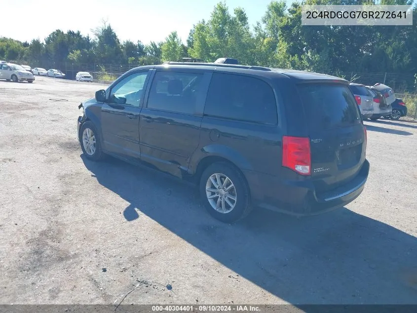 2016 Dodge Grand Caravan Sxt VIN: 2C4RDGCG7GR272641 Lot: 40304401