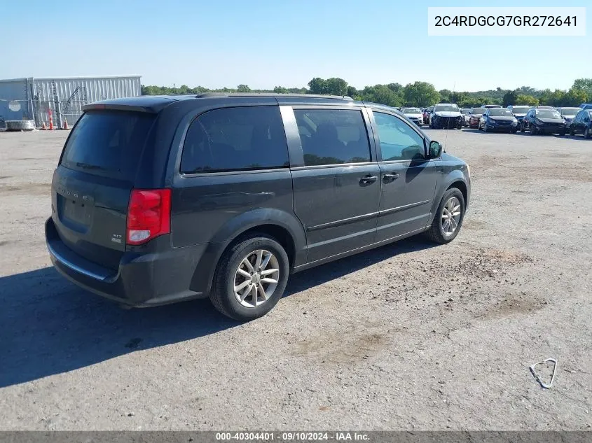 2016 Dodge Grand Caravan Sxt VIN: 2C4RDGCG7GR272641 Lot: 40304401