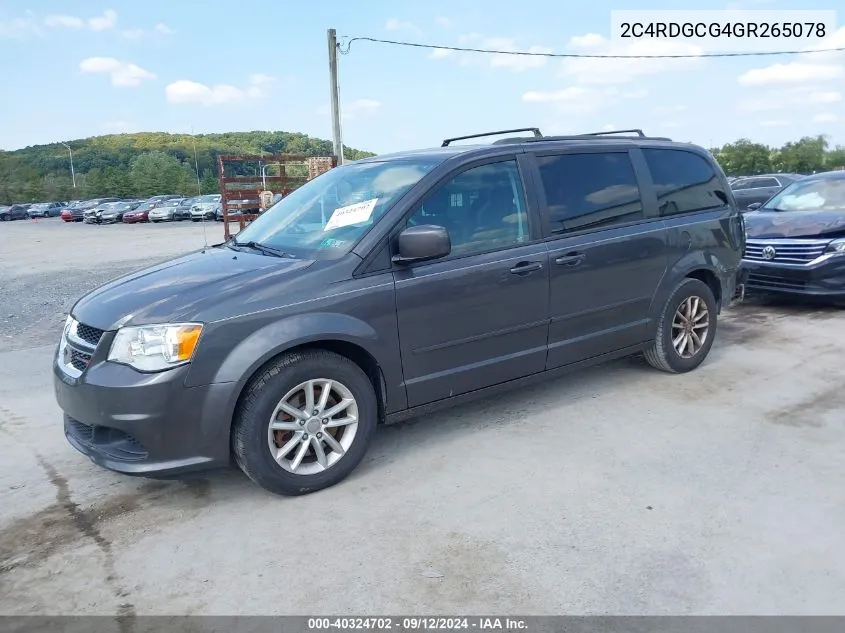 2C4RDGCG4GR265078 2016 Dodge Grand Caravan Sxt