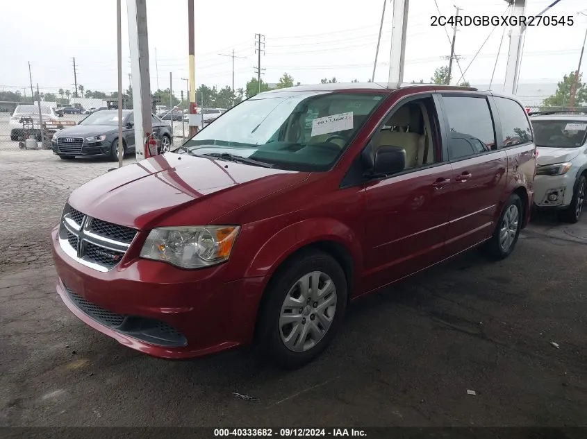 2C4RDGBGXGR270545 2016 Dodge Grand Caravan Se