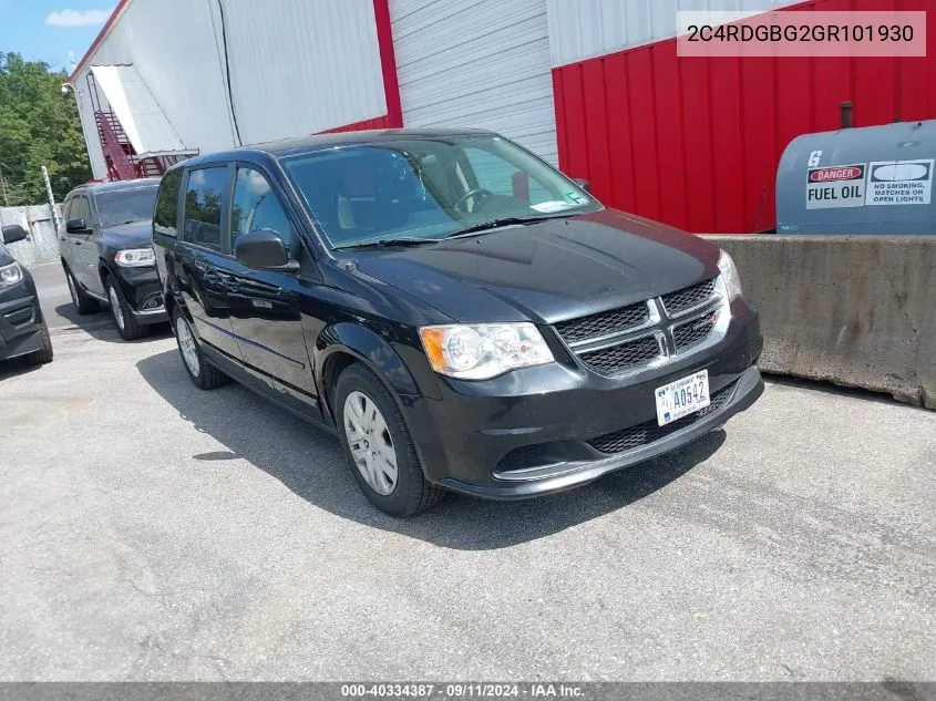 2C4RDGBG2GR101930 2016 Dodge Grand Caravan Se