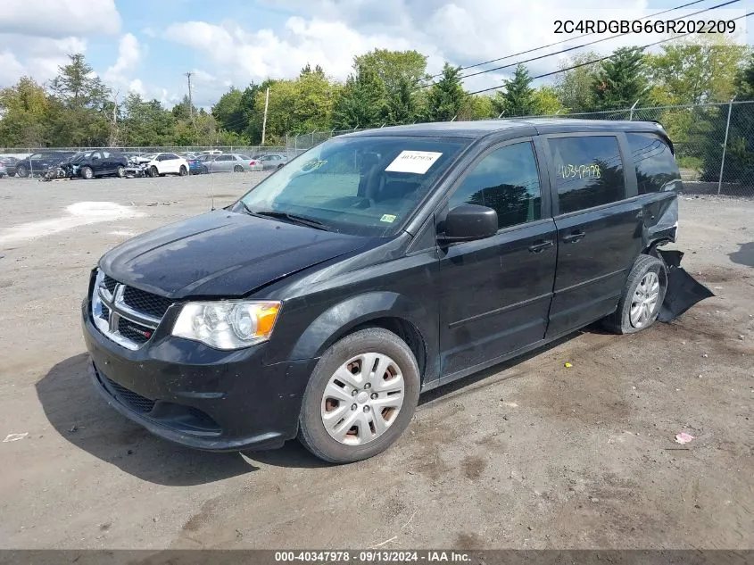 2C4RDGBG6GR202209 2016 Dodge Grand Caravan Se