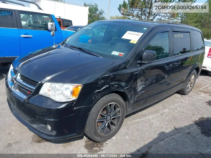 2016 Dodge Grand Caravan R/T VIN: 2C4RDGEG0GR265754 Lot: 40369580