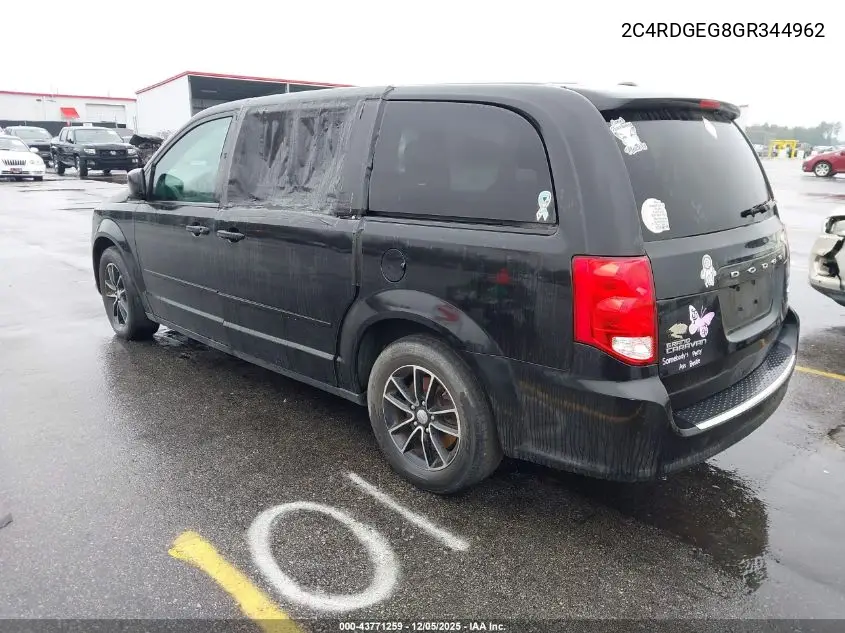 2C4RDGEG8GR344962 2016 Dodge Grand Caravan R/T