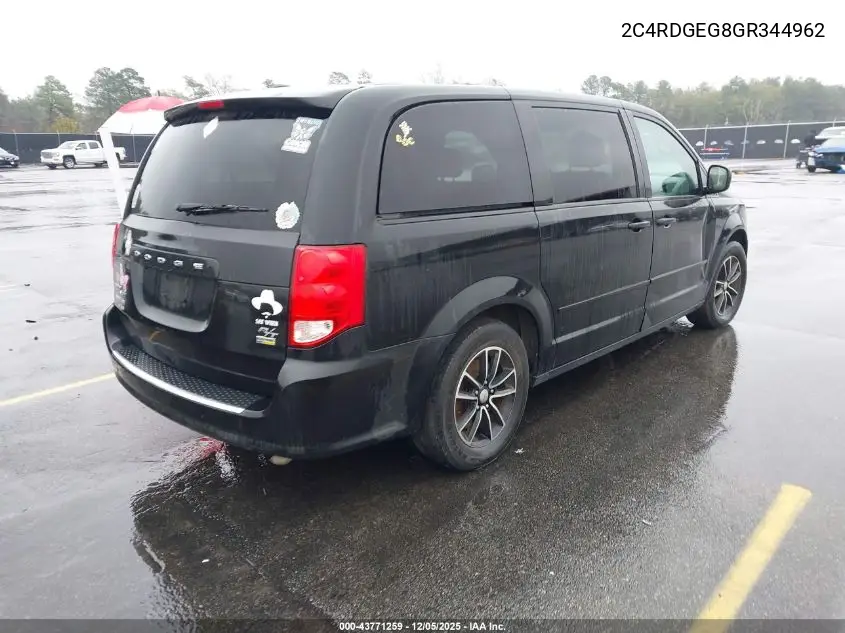 2C4RDGEG8GR344962 2016 Dodge Grand Caravan R/T