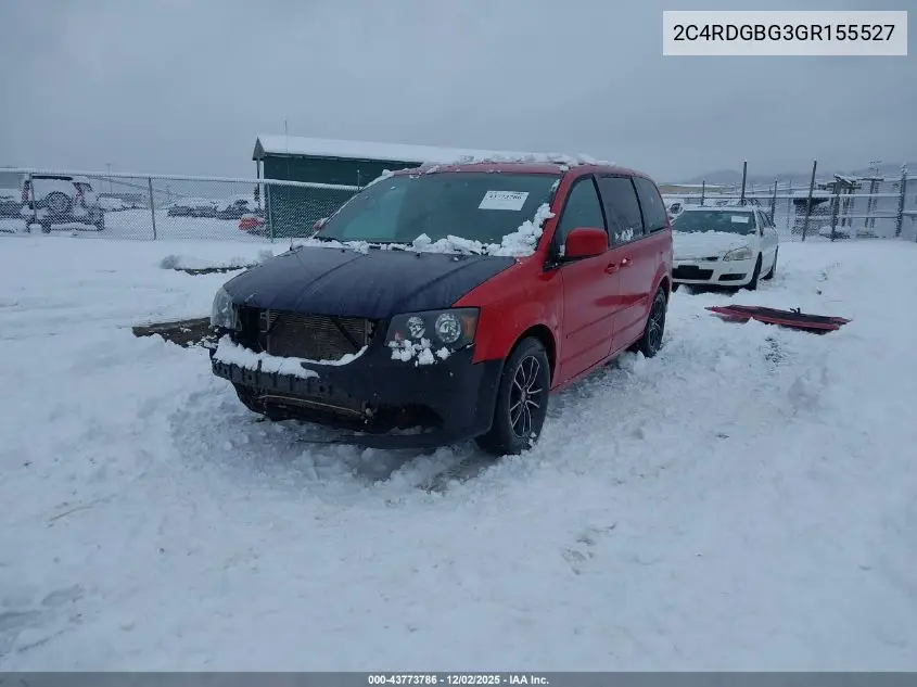 2C4RDGBG3GR155527 2016 Dodge Grand Caravan Se Plus