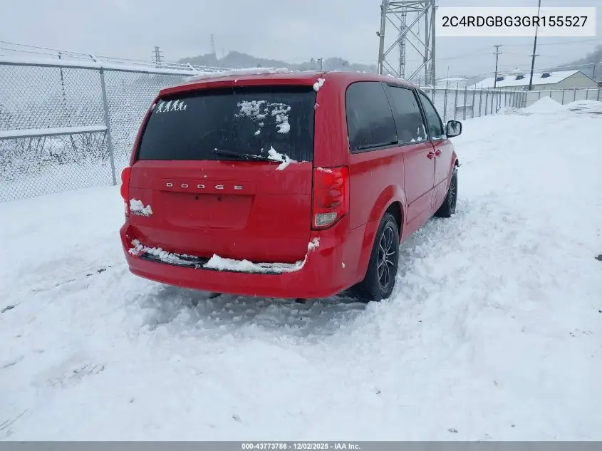 2C4RDGBG3GR155527 2016 Dodge Grand Caravan Se Plus