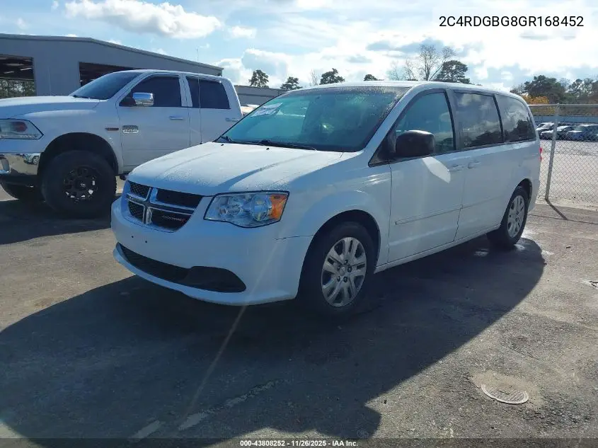 2C4RDGBG8GR168452 2016 Dodge Grand Caravan Se