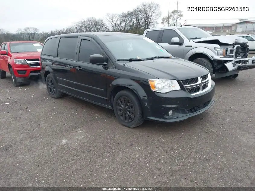 2C4RDGBG5GR263583 2016 Dodge Grand Caravan American Value Pkg