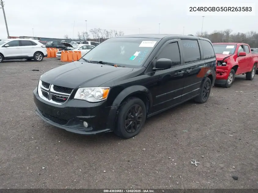 2C4RDGBG5GR263583 2016 Dodge Grand Caravan American Value Pkg