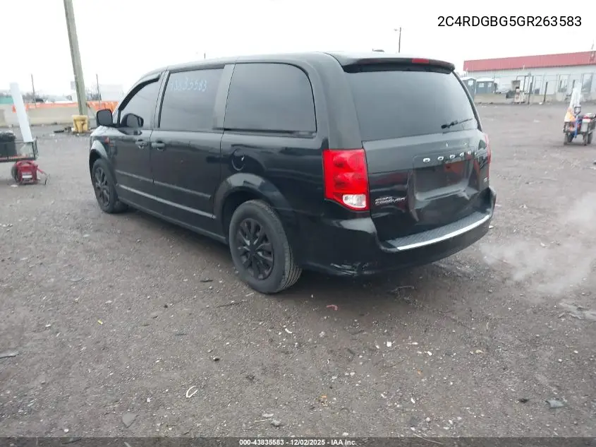 2C4RDGBG5GR263583 2016 Dodge Grand Caravan American Value Pkg