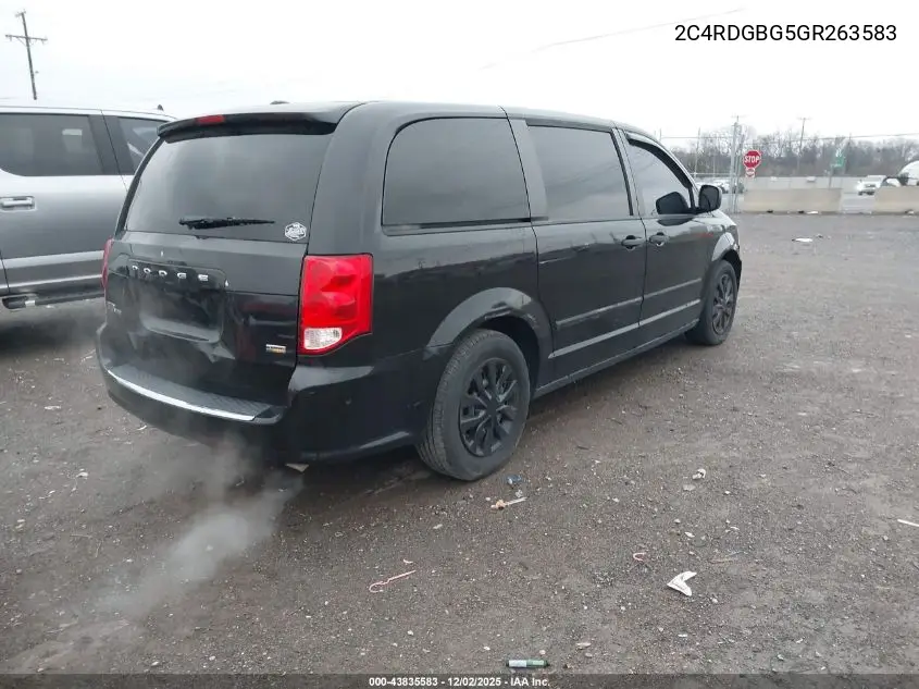 2C4RDGBG5GR263583 2016 Dodge Grand Caravan American Value Pkg