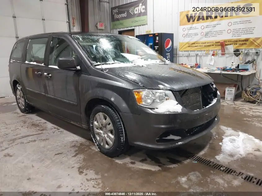 2C4RDGBG6GR392531 2016 Dodge Grand Caravan American Value Pkg