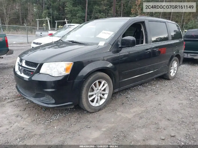 2C4RDGCG7GR161149 2016 Dodge Grand Caravan Sxt