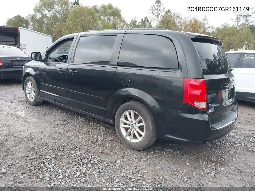 2C4RDGCG7GR161149 2016 Dodge Grand Caravan Sxt