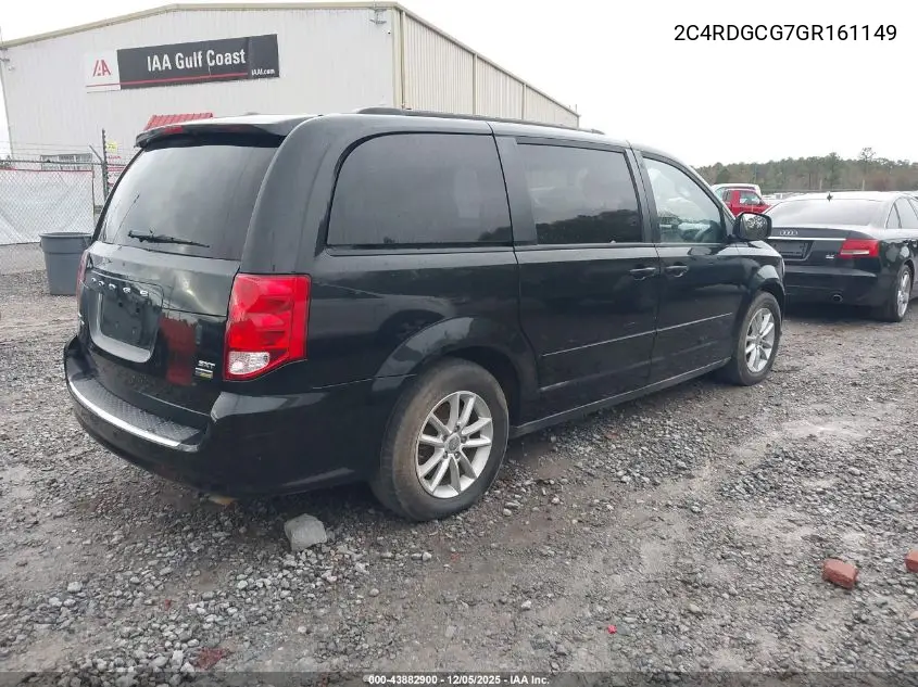2C4RDGCG7GR161149 2016 Dodge Grand Caravan Sxt