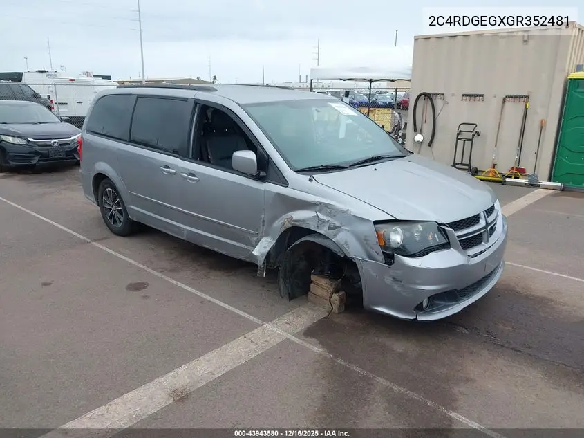 2C4RDGEGXGR352481 2016 Dodge Grand Caravan R/T