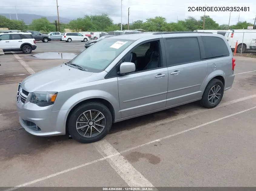 2C4RDGEGXGR352481 2016 Dodge Grand Caravan R/T