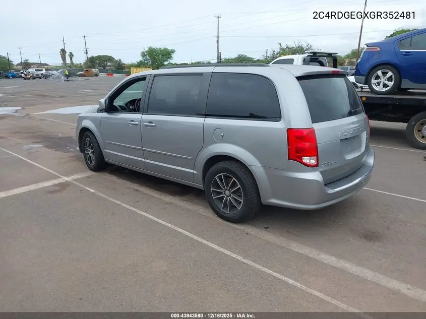 2C4RDGEGXGR352481 2016 Dodge Grand Caravan R/T