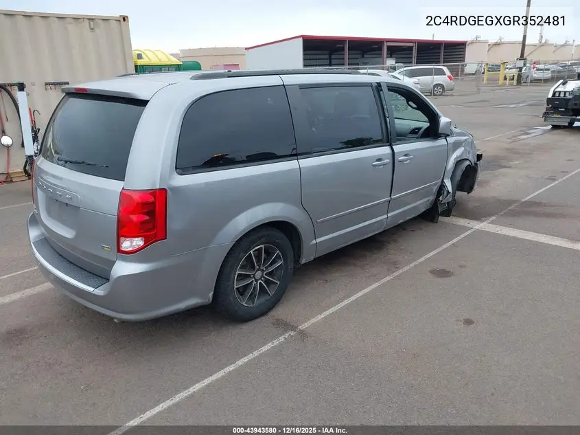 2C4RDGEGXGR352481 2016 Dodge Grand Caravan R/T