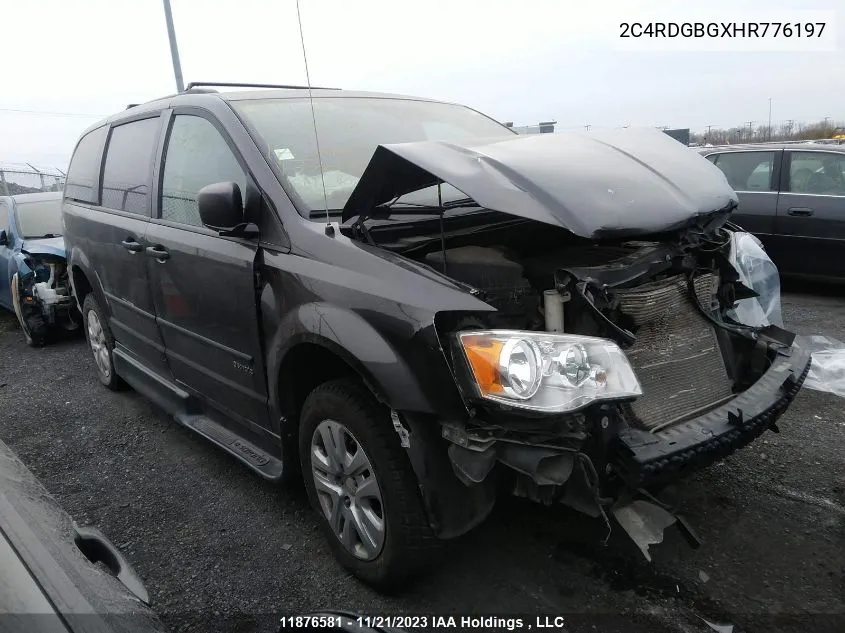 2017 Dodge Grand Caravan VIN: 2C4RDGBGXHR776197 Lot: 11876581