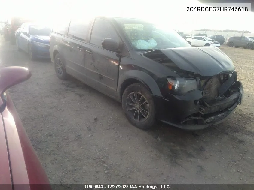 2C4RDGEG7HR746618 2017 Dodge Grand Caravan Gt