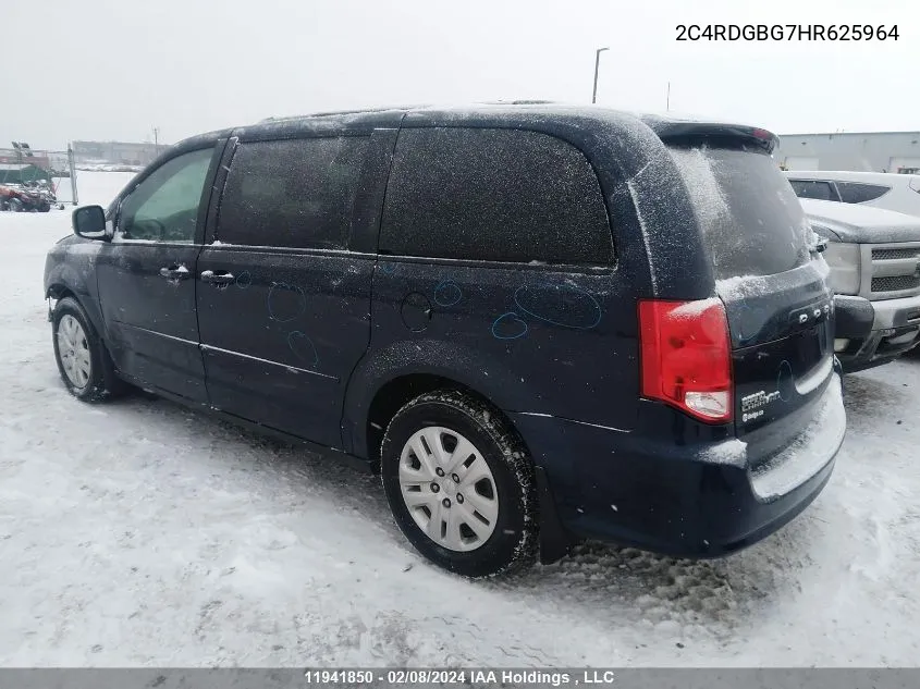 2C4RDGBG7HR625964 2017 Dodge Grand Caravan Cvp/Sxt