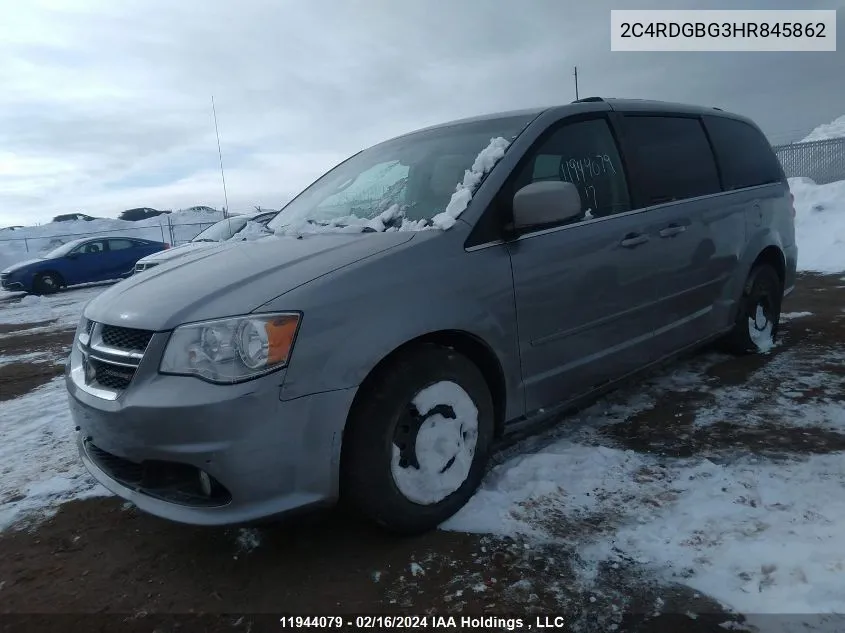 2017 Dodge Grand Caravan Se VIN: 2C4RDGBG3HR845862 Lot: 11944079