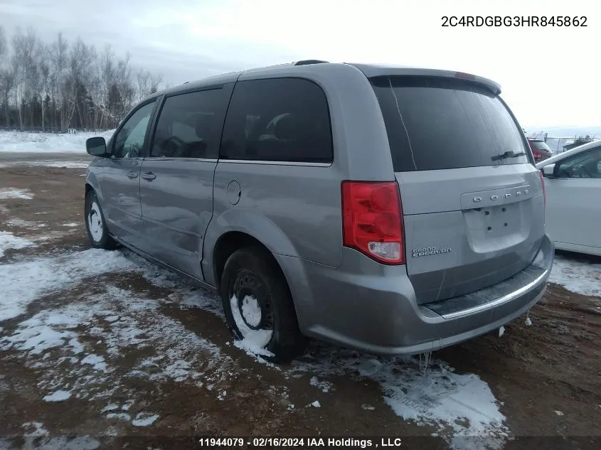 2017 Dodge Grand Caravan Se VIN: 2C4RDGBG3HR845862 Lot: 11944079