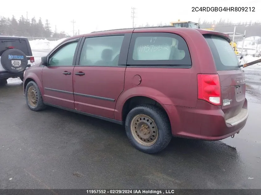 2C4RDGBG4HR809212 2017 Dodge Grand Caravan Cvp/Sxt