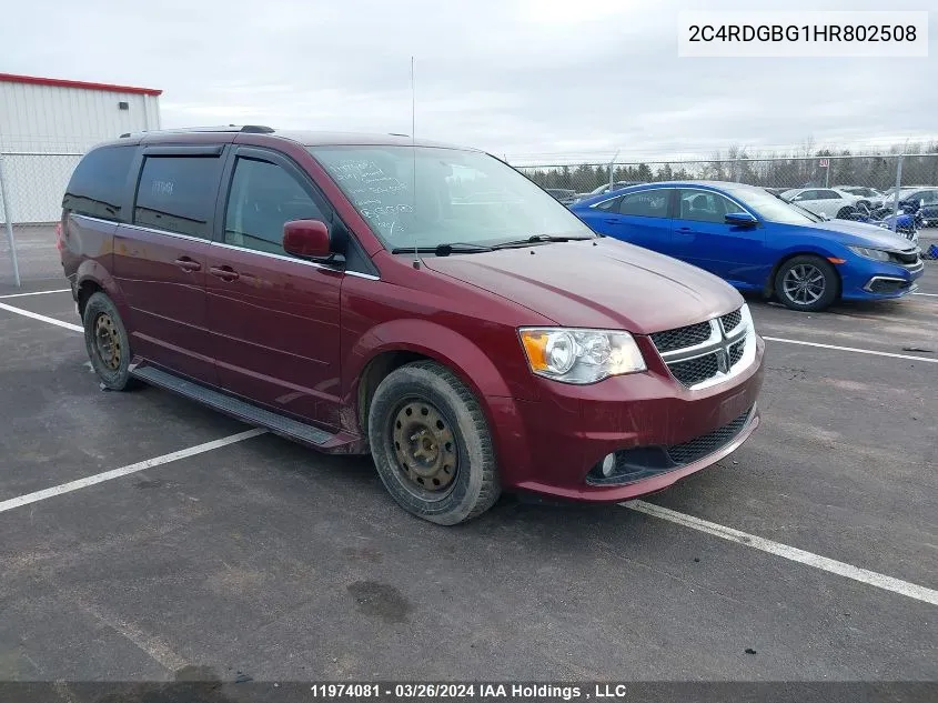 2C4RDGBG1HR802508 2017 Dodge Grand Caravan Se