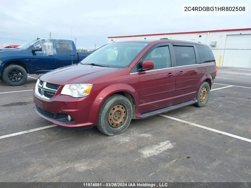 2C4RDGBG1HR802508 2017 Dodge Grand Caravan Se