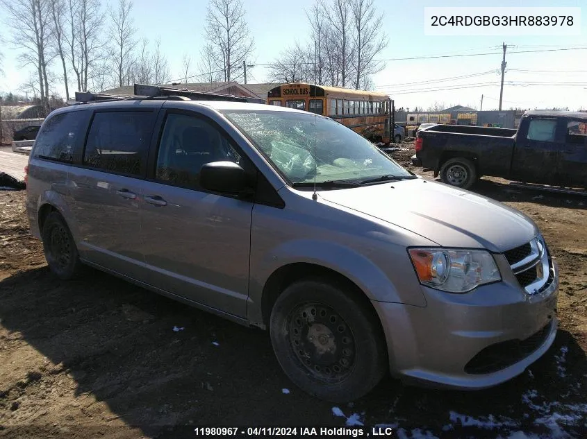 2017 Dodge Grand Caravan Se VIN: 2C4RDGBG3HR883978 Lot: 11980967