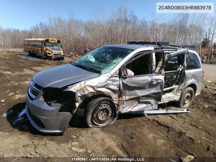 2C4RDGBG3HR883978 2017 Dodge Grand Caravan Se