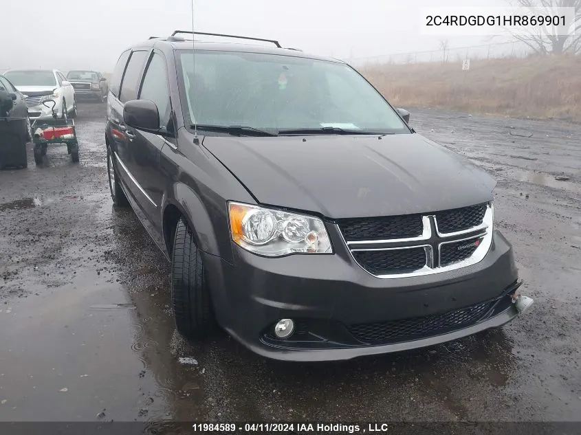 2017 Dodge Grand Caravan Crew VIN: 2C4RDGDG1HR869901 Lot: 11984589