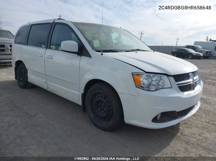 2C4RDGBG8HR658648 2017 Dodge Grand Caravan Se