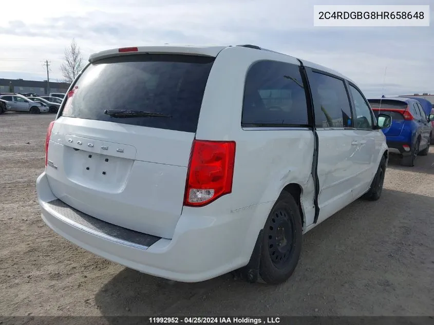 2C4RDGBG8HR658648 2017 Dodge Grand Caravan Se