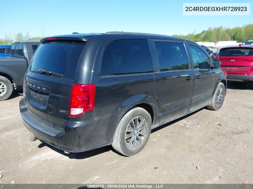 2C4RDGEGXHR728923 2017 Dodge Grand Caravan Gt