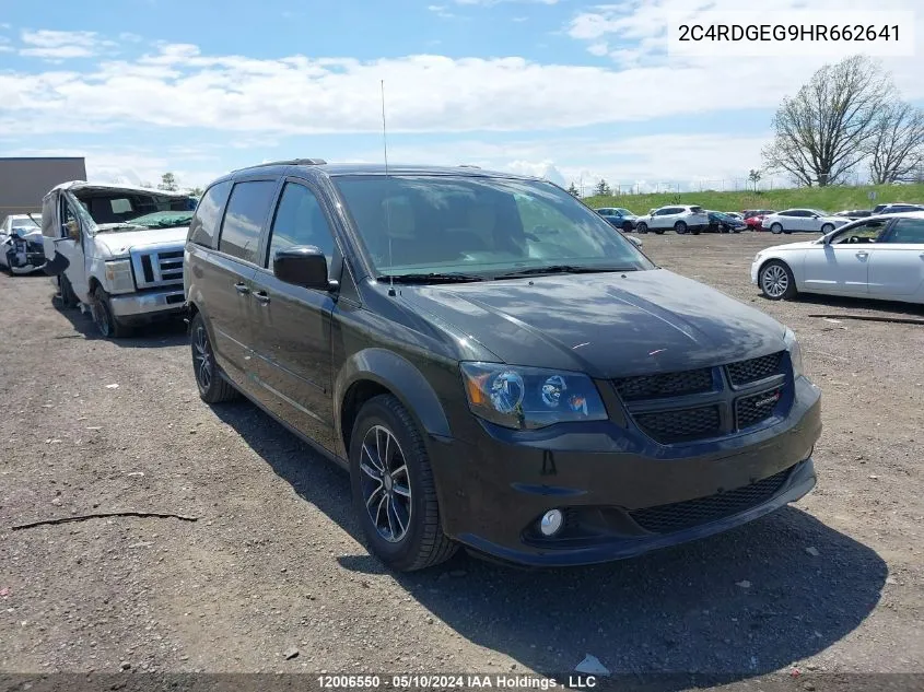 2017 Dodge Grand Caravan Gt VIN: 2C4RDGEG9HR662641 Lot: 12006550